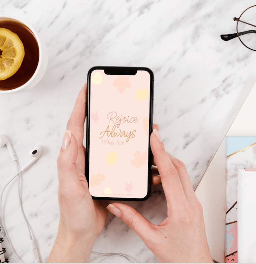 Rejoice Always Phone Wallpaper | Living Revelations