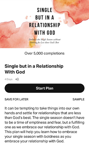 Single But In a Relationship With God Bible App Devo Screenshot
