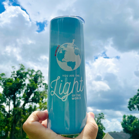 Light of the World Tumbler Front Side