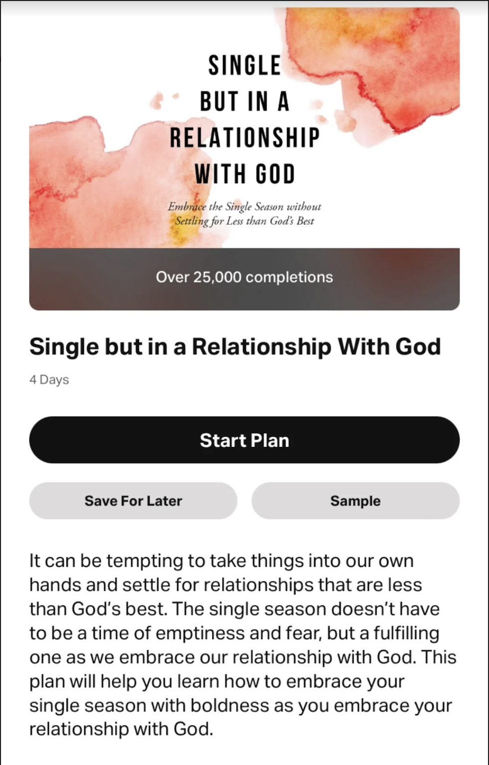 Single But In a Relationship With God Bible App Devo Screenshot