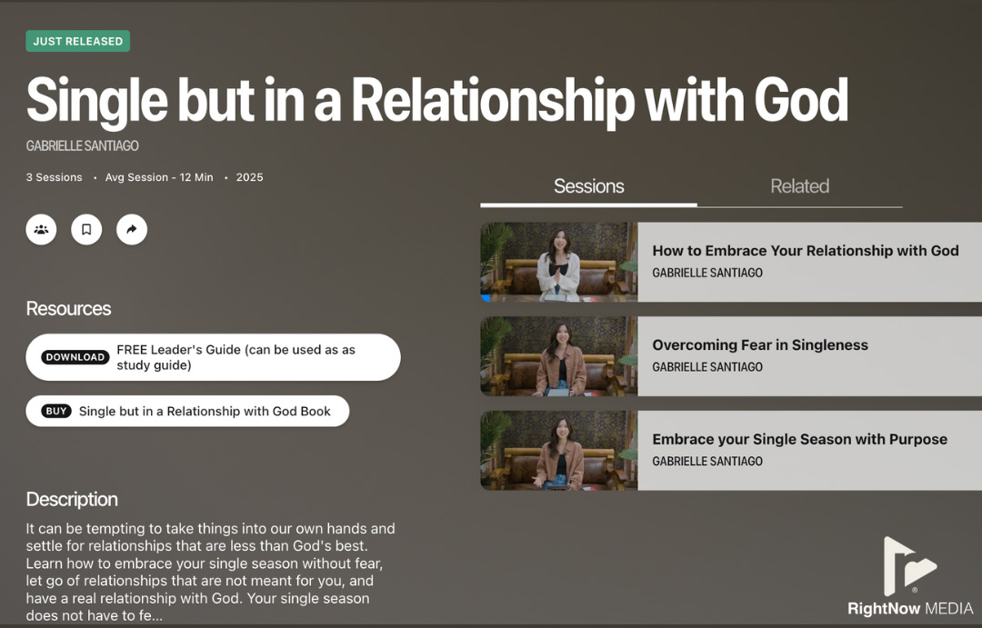 right-now-media-single-but-in-a-relationship-wiith-god Single but in a relationship with God video series on Right Now Media streaming platform